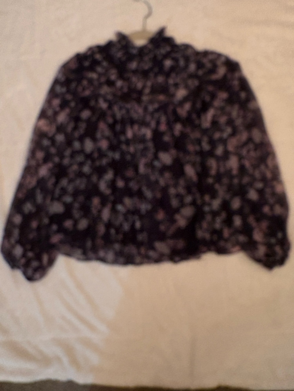 French Connection Diana Crinkle High Neck Blouse
